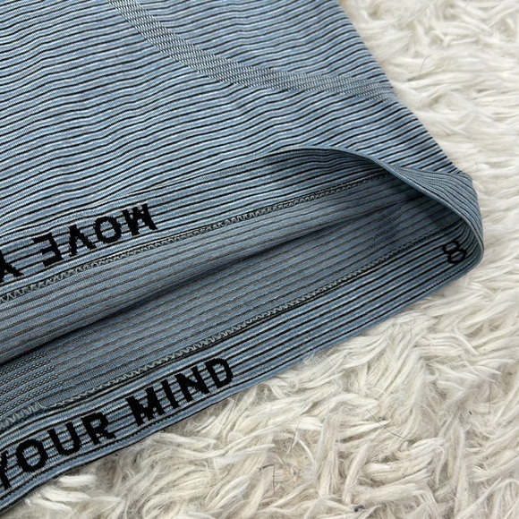 Lululemon Swiftly Tech Racerback 2.0 *Race Length Tetra Stripe Rhino Grey / Blac - Picture 2 of 4